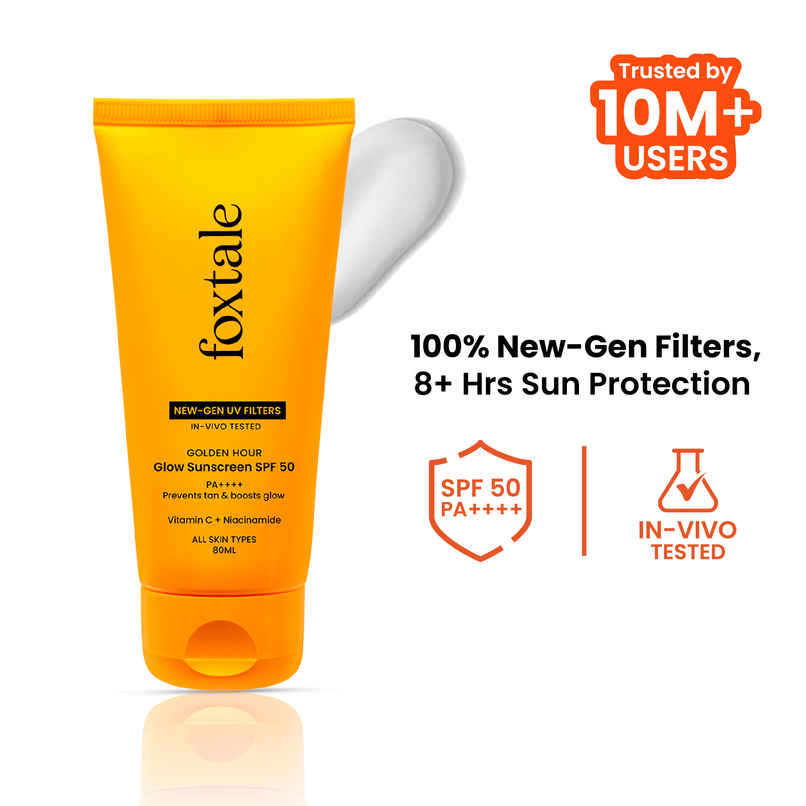 Foxtale Glow Sunscreen SPF50 PA++++ In-Vivo Tested 