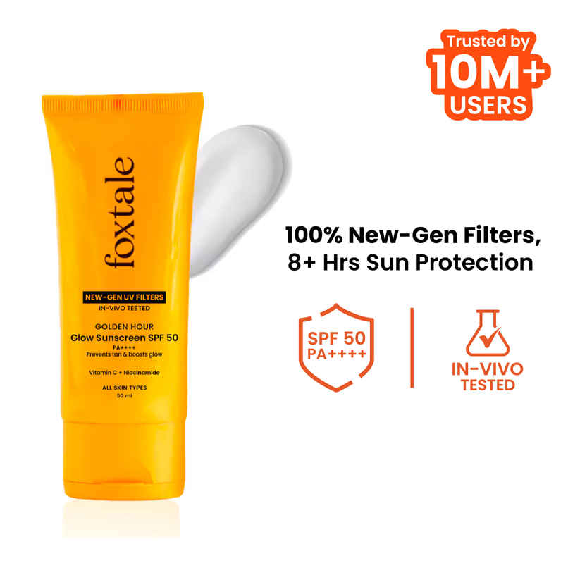 Foxtale Glow Sunscreen SPF50 PA++++ In-Vivo Tested