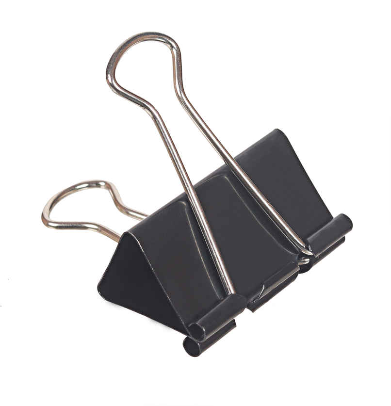 Saya Binder Clips - 25mm Metal Clips, 12 Pieces per Pack for Paper Organization