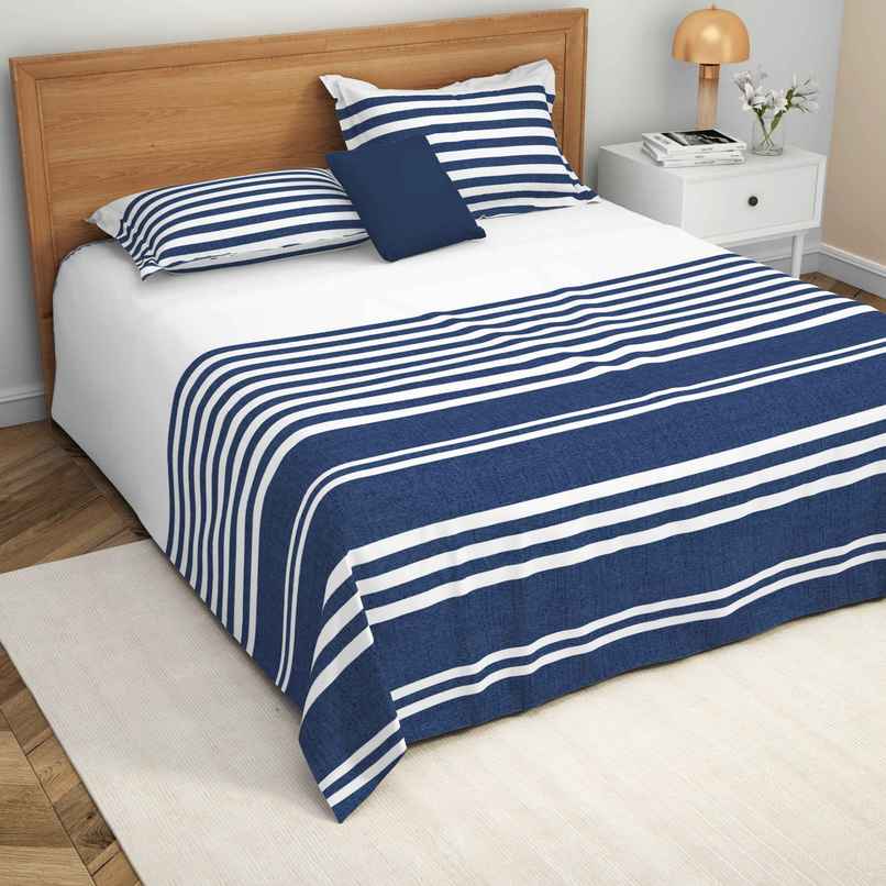Himeya Exclusive 144 TC Double Bedsheet Set | Marine Stride Himeya Exclusive 144 TC Double Bedsheet Set | Marine Stride
