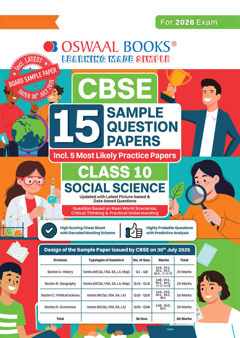 CBSE 15 Sample Question Papers Class 10 Social Science for 2026 Board Exam
