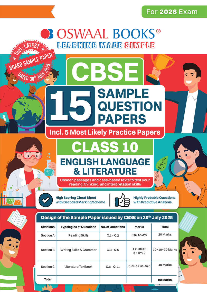 CBSE 15 Sample Question Papers Class 10 English Language & Literature for 2026 Board Exam