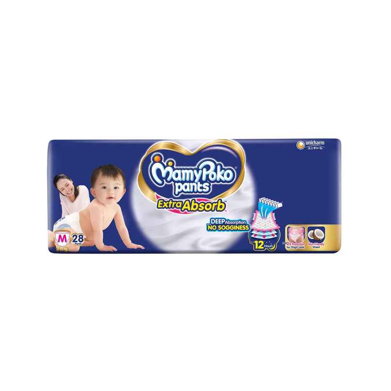 Mamypoko Extra Absorb Pant Style Diaper | M | 28 pcs Mamypoko Extra Absorb Pant Style Diaper | M | 28 pcs