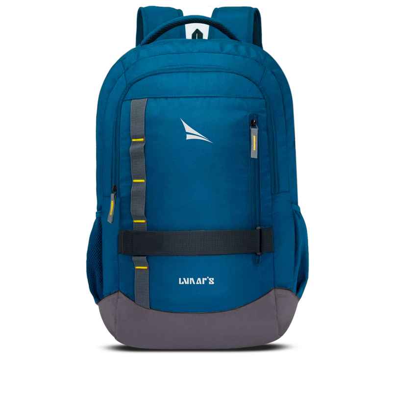Lunar's Unisex Modern Polyester 48L Padded Shoulder Strap Laptop Backpack | Aqua Blue - 15.6 Inches