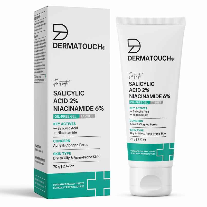 Dermatouch Salicylic Acid 2% Niacinamide 6% Anti-Acne Oil-Free Gel For Active Acne