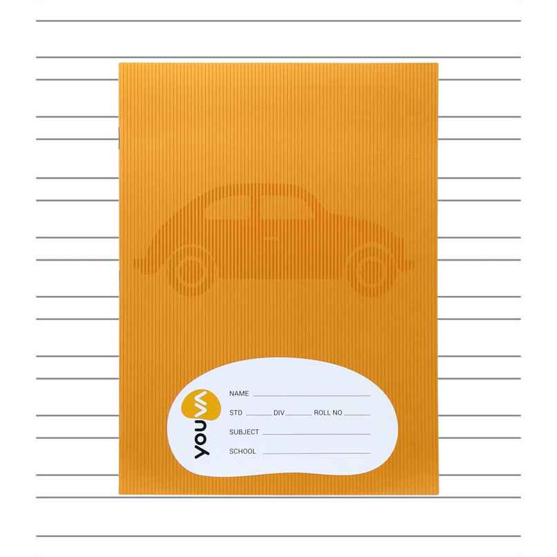 Navneet Youva | Brown Cover Double Line Soft Bound Notebook (18 cm x 24 cm, 172 Pages, Assorted)