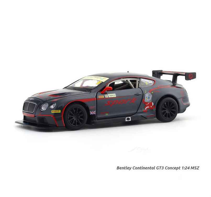 MSZ Licensed Bentley Continental GT3 Concept Diecast Model Car Black 1:24 Scale Collectible Toy MSZ Licensed Bentley Continental GT3 Concept Diecast Model Car Black 1:24 Scale Collectible Toy