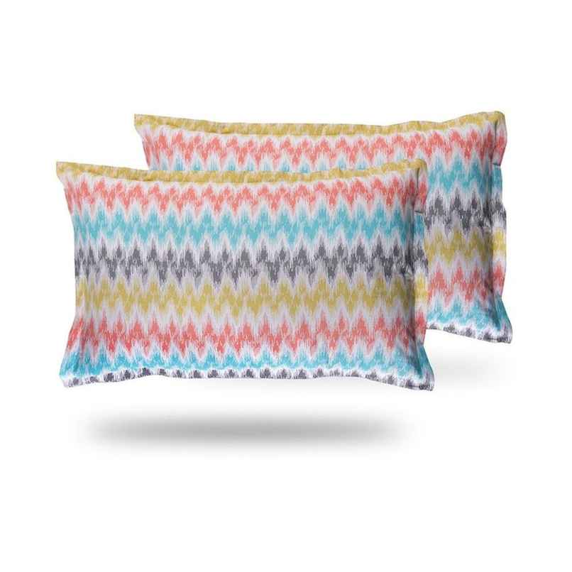 Wakefit 100% Cotton Pillow Cover | Standard Size 27x18 Inch | Set Of 2 | 144 TC | Parsia