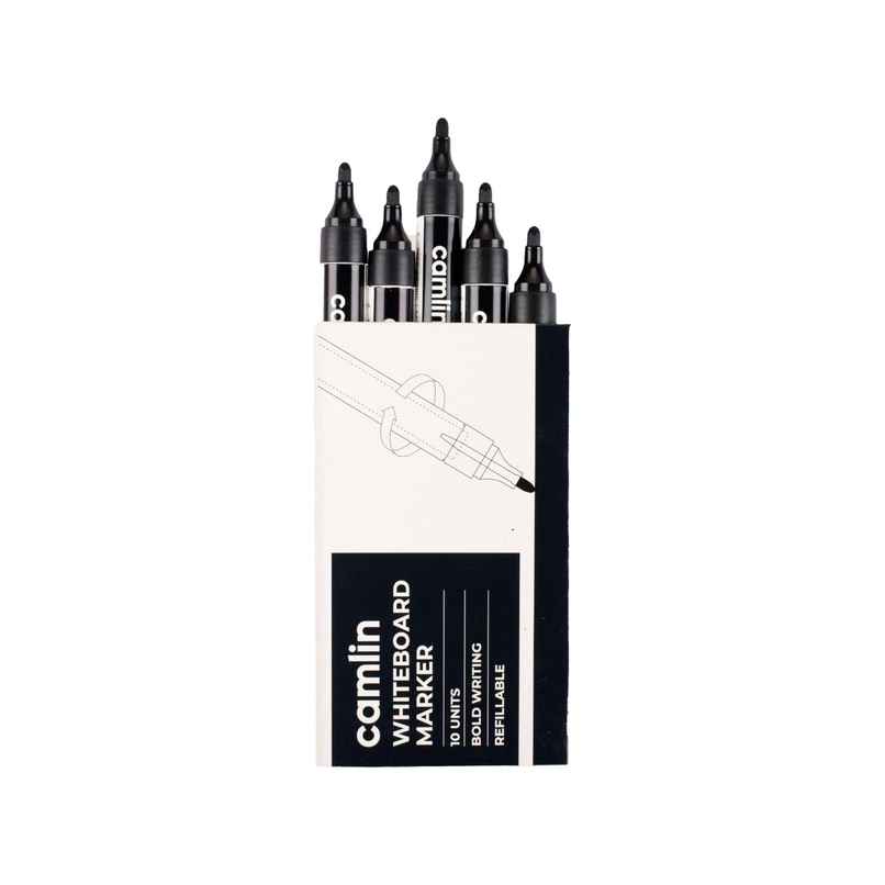 Camlin Whiteboard Marker Black, Pack Of 10