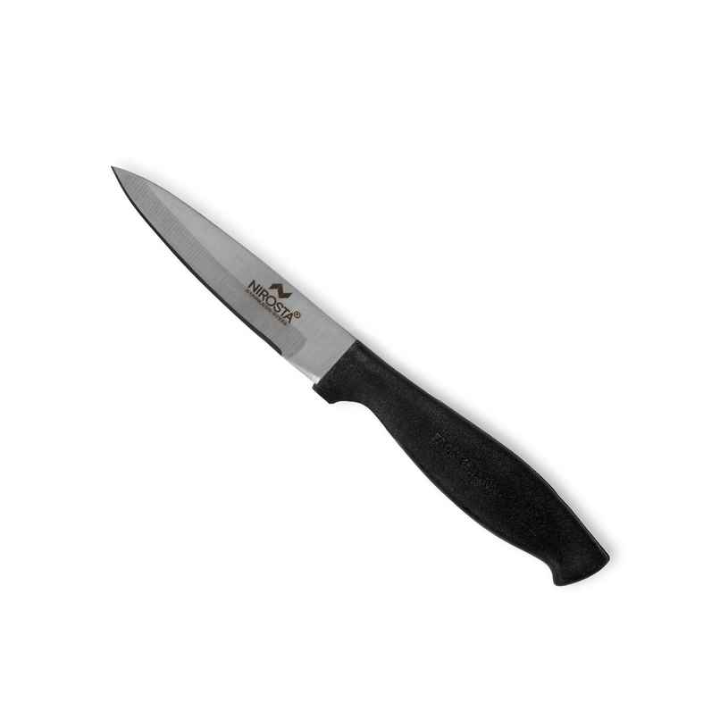 Fackelmann Nirosta Alpha Stainless Steel Vegetable Knife | Black & Silver | Ergonomic Handle