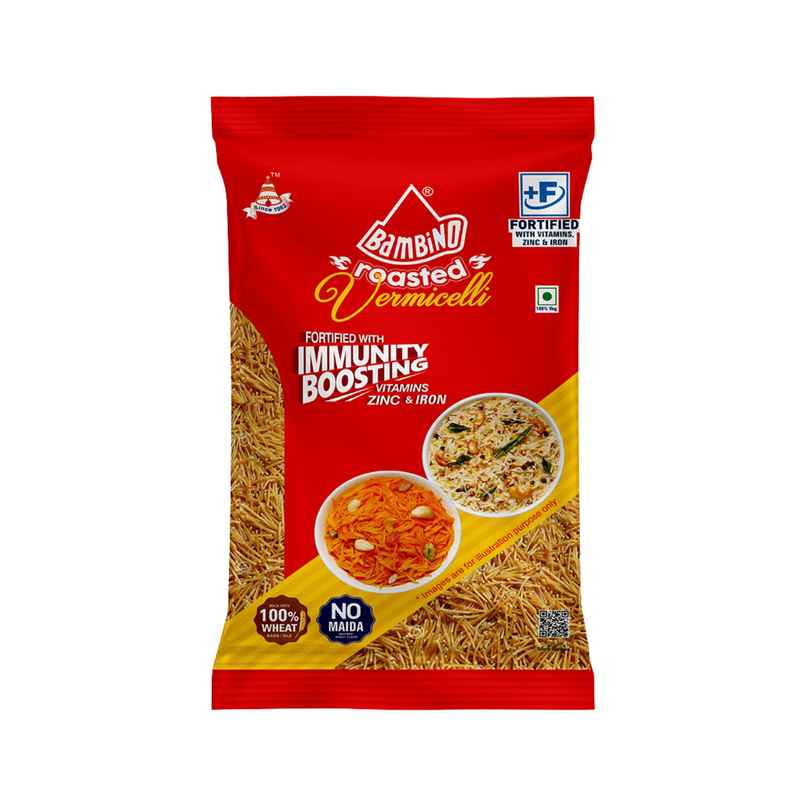 Bambino Roasted Vermicelli Seviyan | Pure Suji | No Maida | Protein Rich