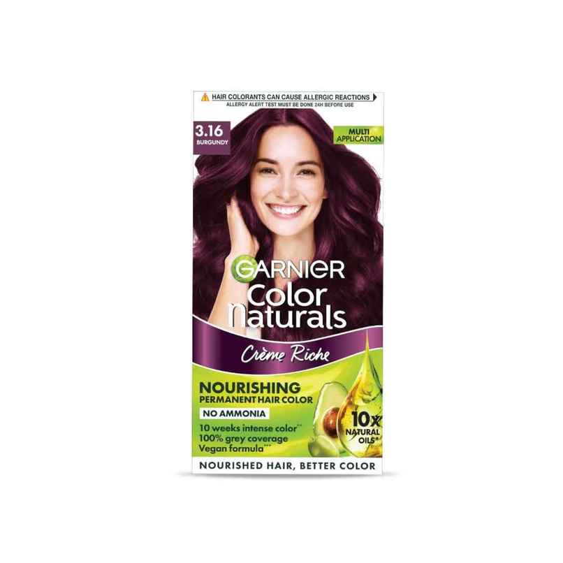 Garnier Color Naturals Long-Lasting Creme Hair Color | Burgundy - Shade 3.16