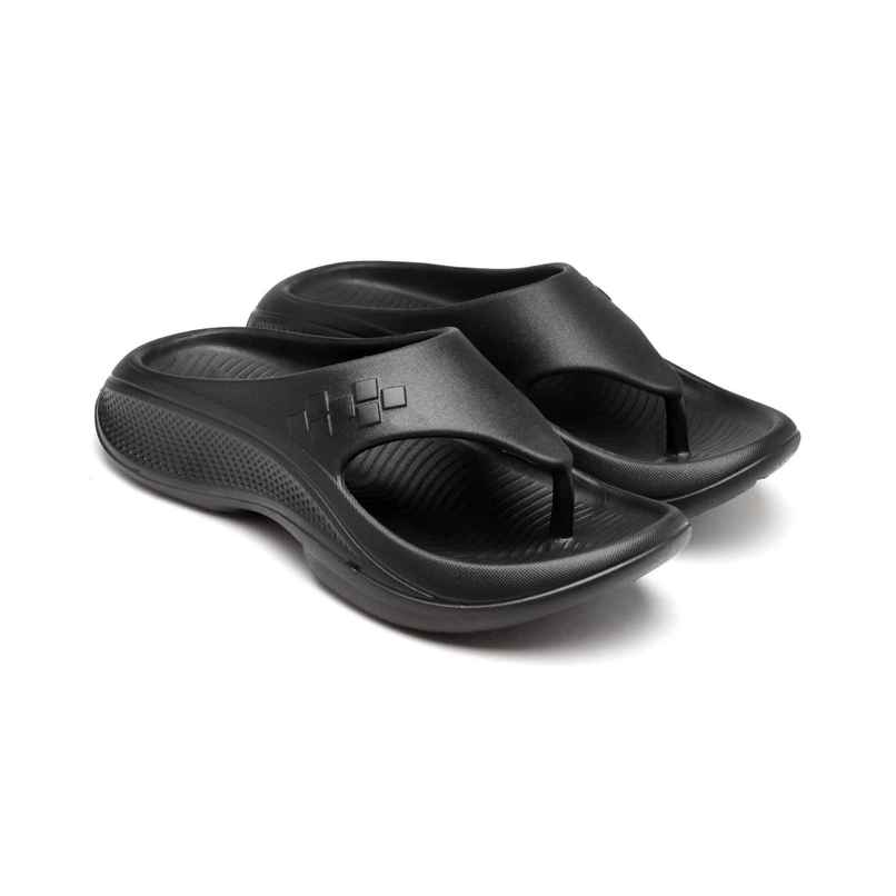 Asian Safari-01 Men Slippers Black (Size-8)