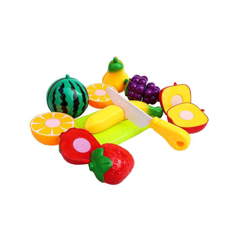 Toyshine Realistic Sliceable 7 Pcs Fruits Cutting Play Toy Set - Assorted Colour & Design