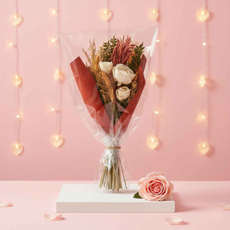 Red Velvet Rose Love Bouquet with Fragrance Spray | Ideal for Gifting | IRIS