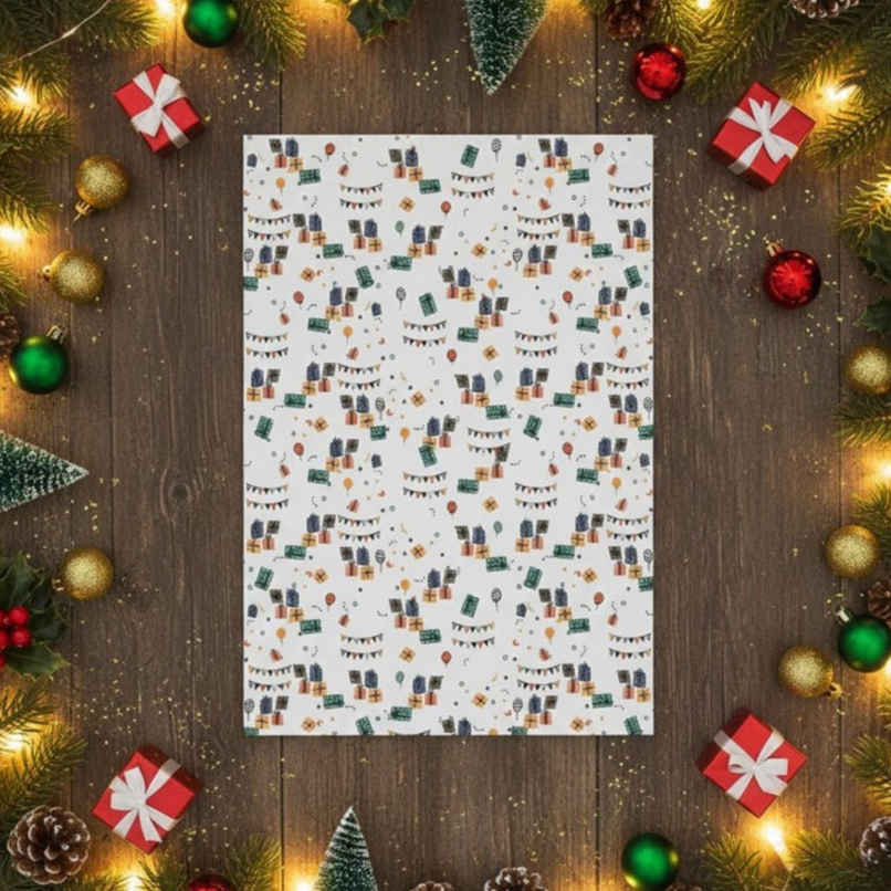 Tiger Notes Gift Wrap Birthday Gift | White | Decorative Use