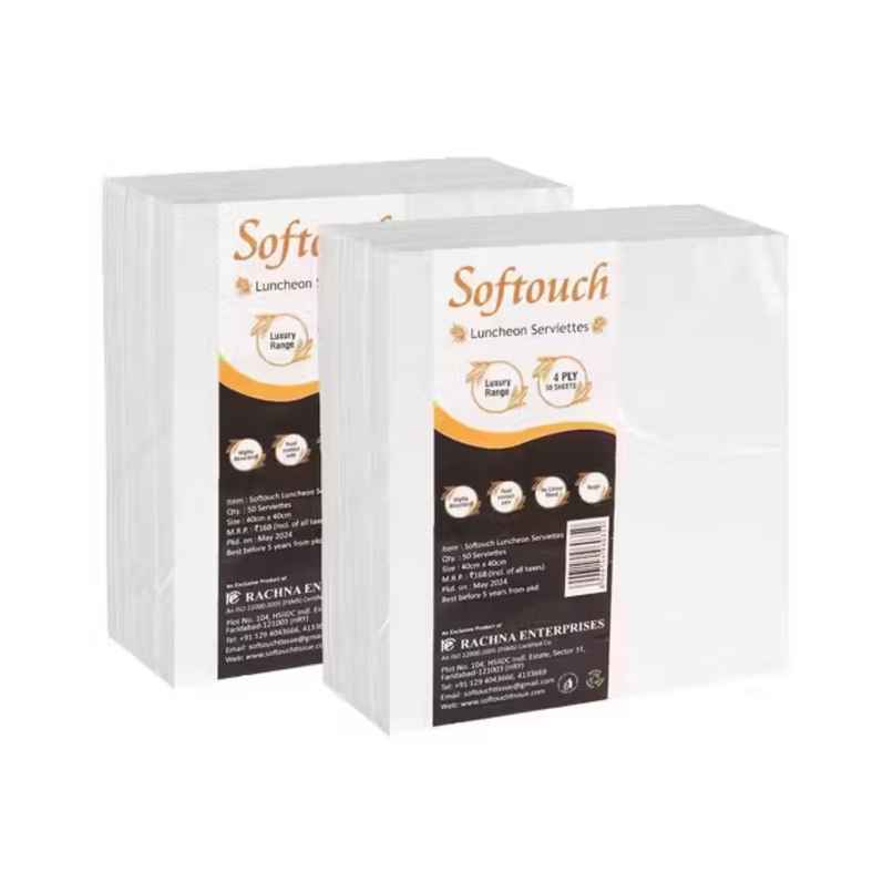 Softouch 4 Ply Luncheon Tissue Napkin 40x40 cm 50 Pcs