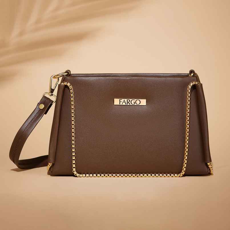 Fargo Women's Vegan Leather Bucket Sling Bag | Brown