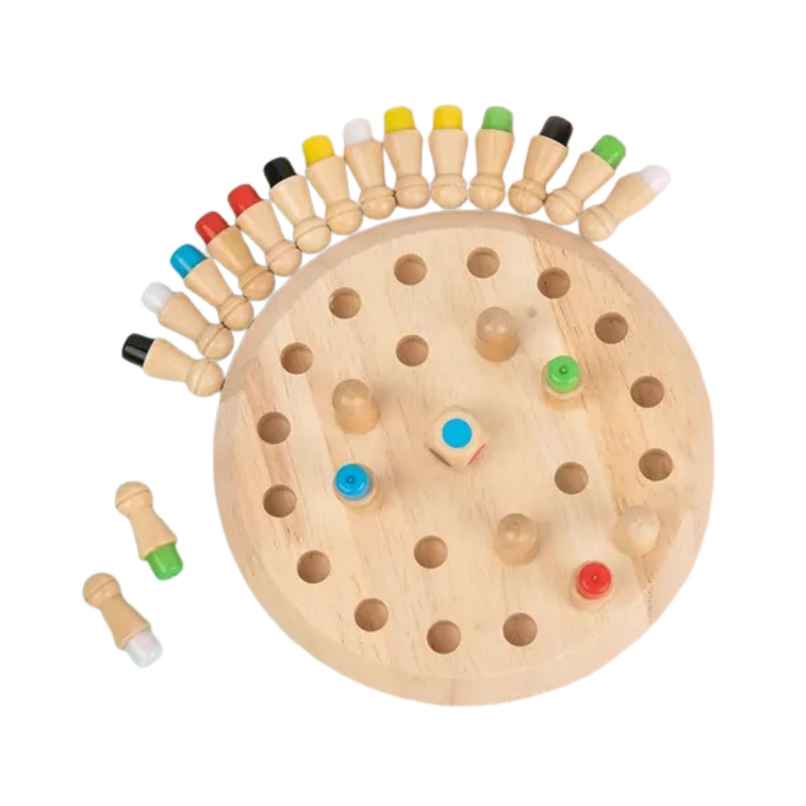 Fablue Wooden Memory Match Stick Chess Game Set Board Game for Kids | Learning Toy | 3+ years