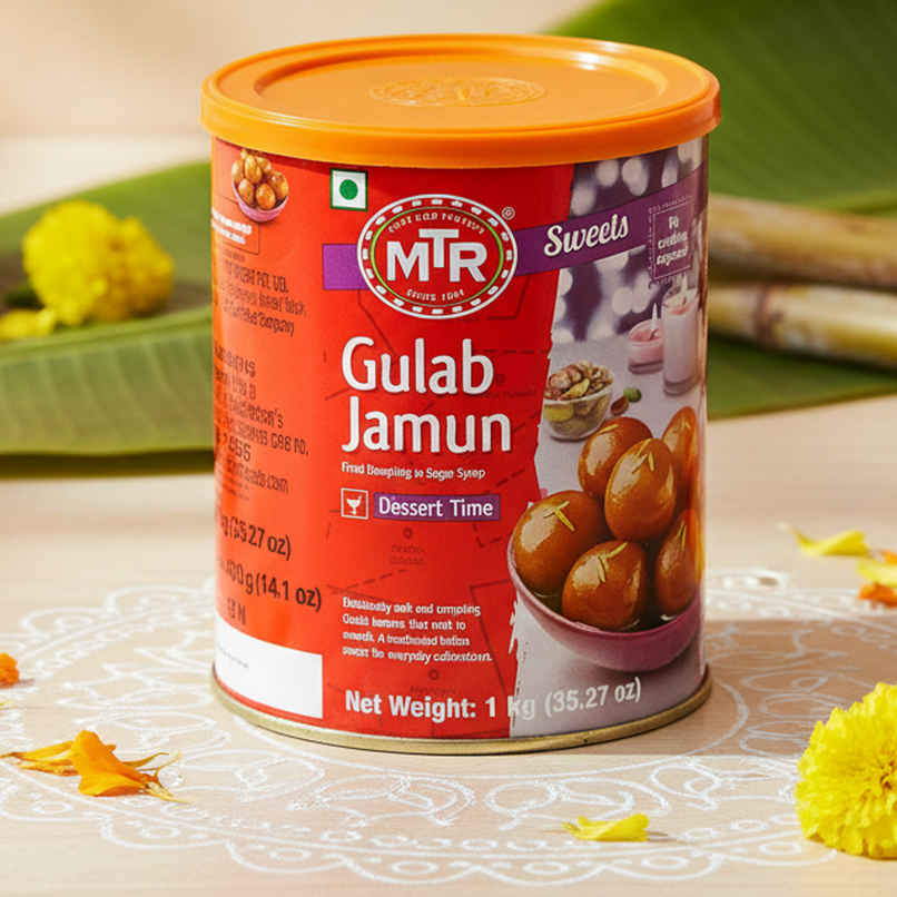 MTR Ready To Eat Gulab Jamun Tin | Soft & Sweet