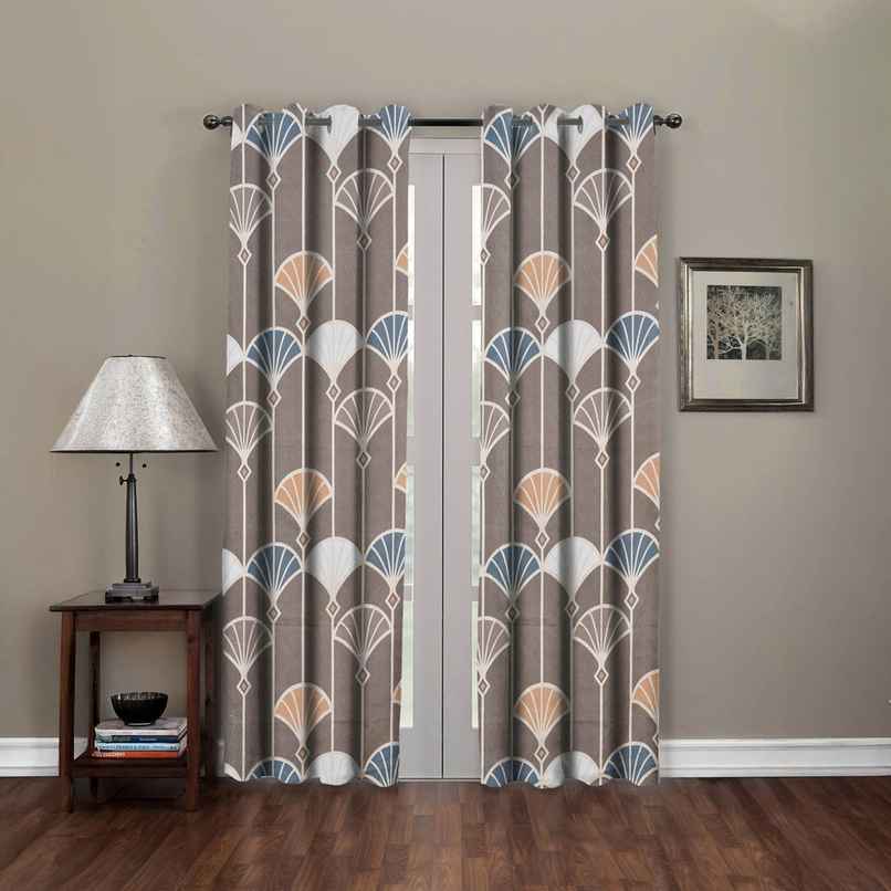 BAY6 Polyester Long Door Curtains | Set of 2 | 9x4 ft | Multicolor