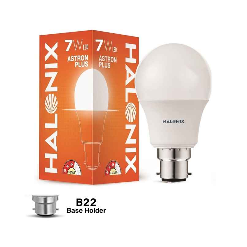 Halonix 7W White Led Bulb | B22 Base Holder