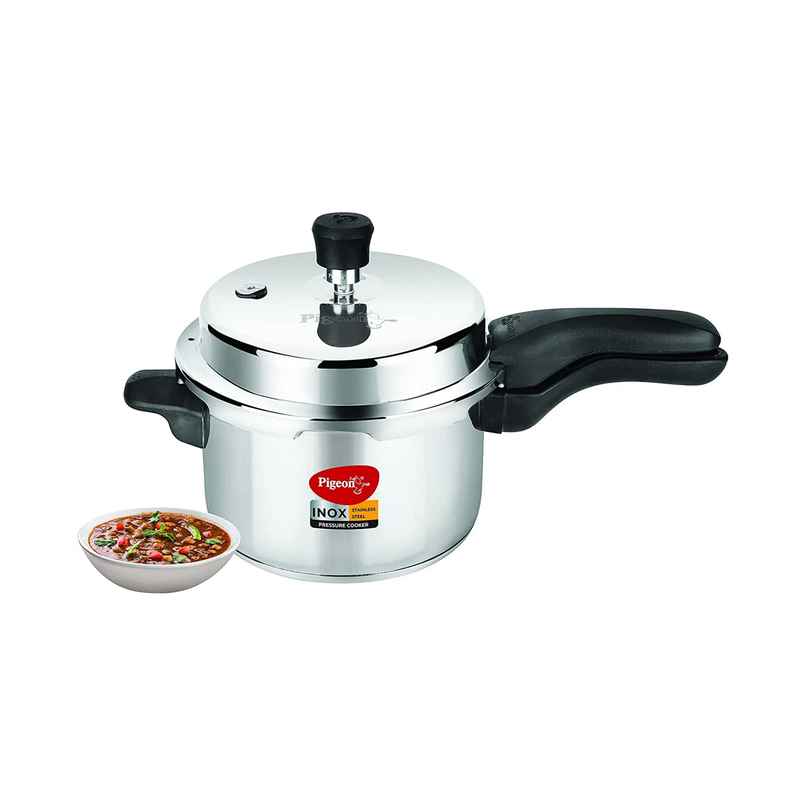 Pigeon Inox 3L Stainless Steel Induction Base Outer Lid Pressure Cooker