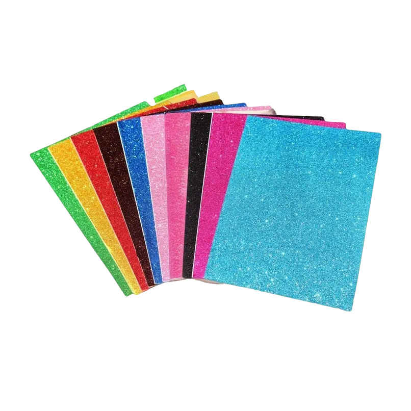 EVA Foam Glitter Sheets A4 Size, Assorted Colours