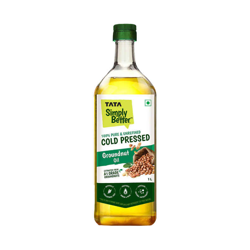 Tata Simply Better Groundnut (Peanut) Cold Pressed Oil | Pure & Unrefined Healthy Cooking Oil