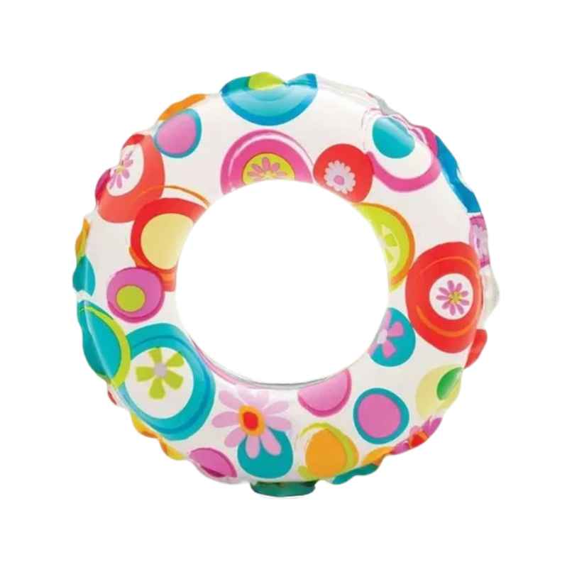 Intex 51cm Assorted Prints Swim Ring: Colorful Inflatable Pool Float