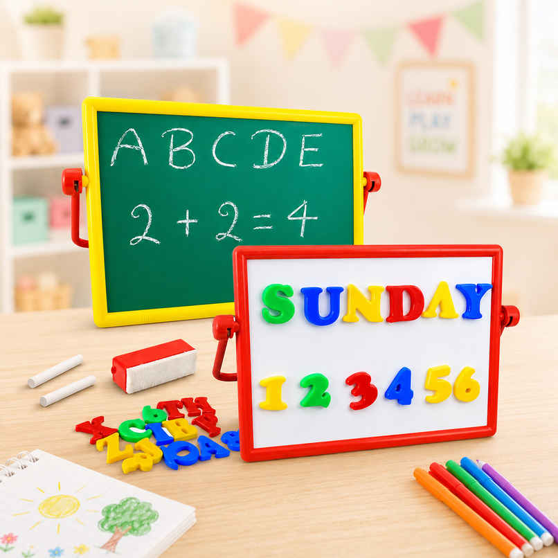 Toyshine Abc Numero Magnetic Blackboard Educational Alphabet & Number Learning Board For Kids Toyshine Abc Numero Magnetic Blackboard Educational Alphabet & Number Learning Board For Kids