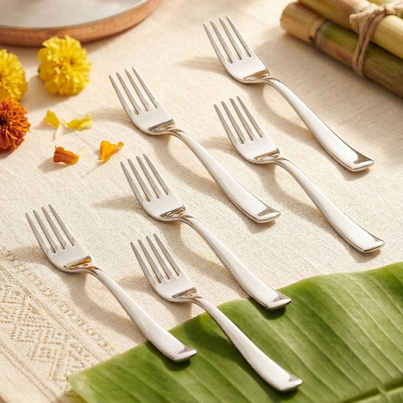 Jensons Stainless Steel Tea Fork Set of 6 | Dessert & Snack Fork
