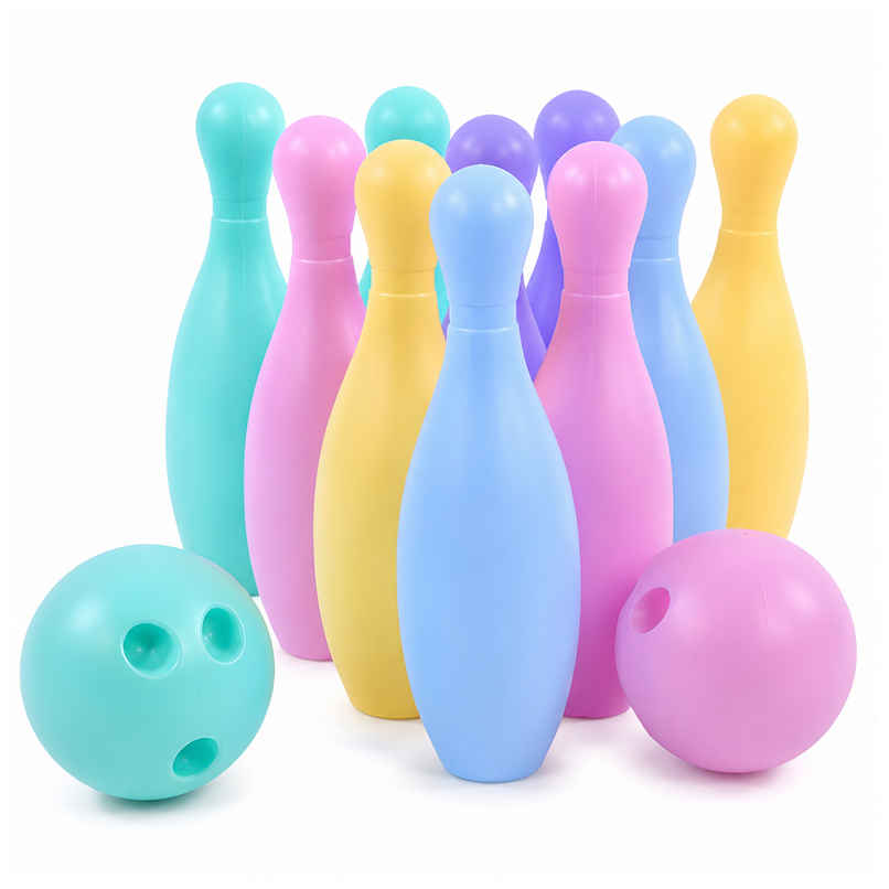 Toyshine Bowling Pins Set, Fun Learning Game with 10 Pins and 2 Balls for Kids 3+