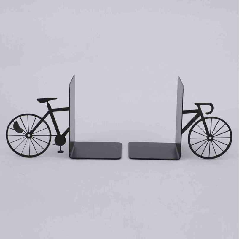 CasaCraft Pepperfry Bicycle Design Decorative Modern Black Heavy Duty Metal Bookends for Home CasaCraft Pepperfry Bicycle Design Decorative Modern Black Heavy Duty Metal Bookends for Home