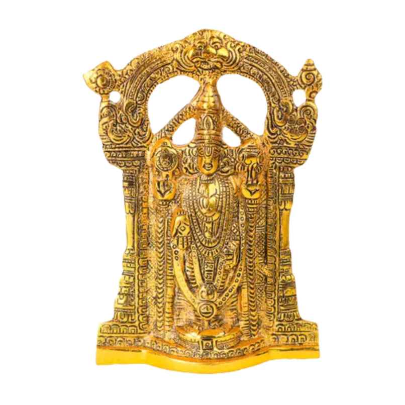 Tirupati Balaji Venkateshwara Gold Polish Wall Hanging | Devnidhi Tirupati Balaji Venkateshwara Gold Polish Wall Hanging | Devnidhi