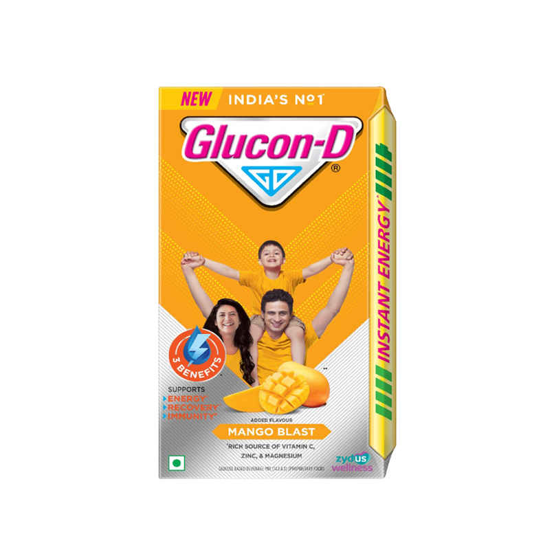 Glucon-D Mango Blast with 3 Benefits of Energy, Recovery, and Immunity