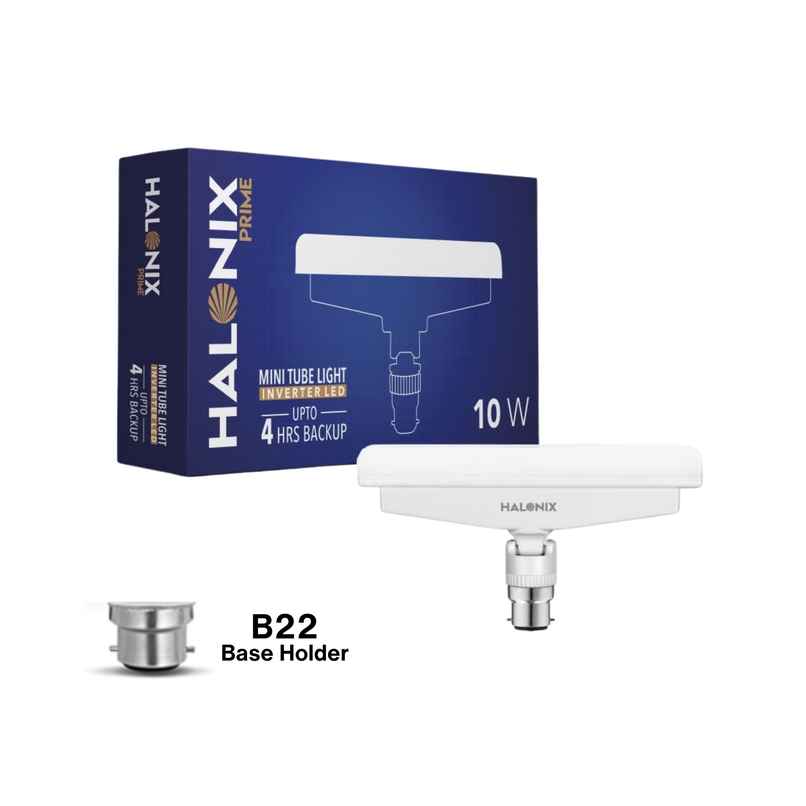Halonix 10W B22 Rechargeable Inverter T-Bulb, Emergency Mini Tubelight