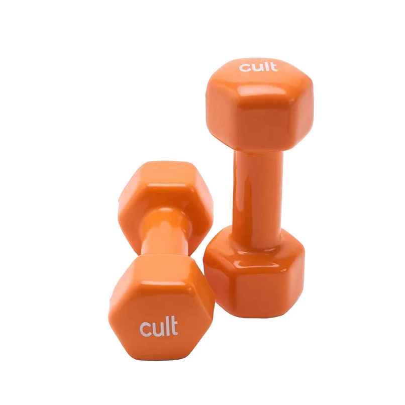 Cult Vinyl Dumbbell Set (3 kg X 2) | Orange Cult Vinyl Dumbbell Set (3 kg X 2) | Orange