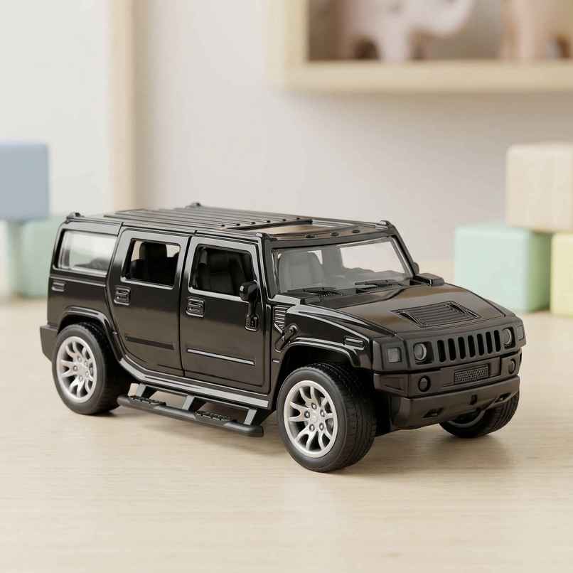 Toyshine 1:32 Scale Die Cast Racing H2 Model Vehicle Toy Car With Pull Back Function, Black Toyshine 1:32 Scale Die Cast Racing H2 Model Vehicle Toy Car With Pull Back Function, Black