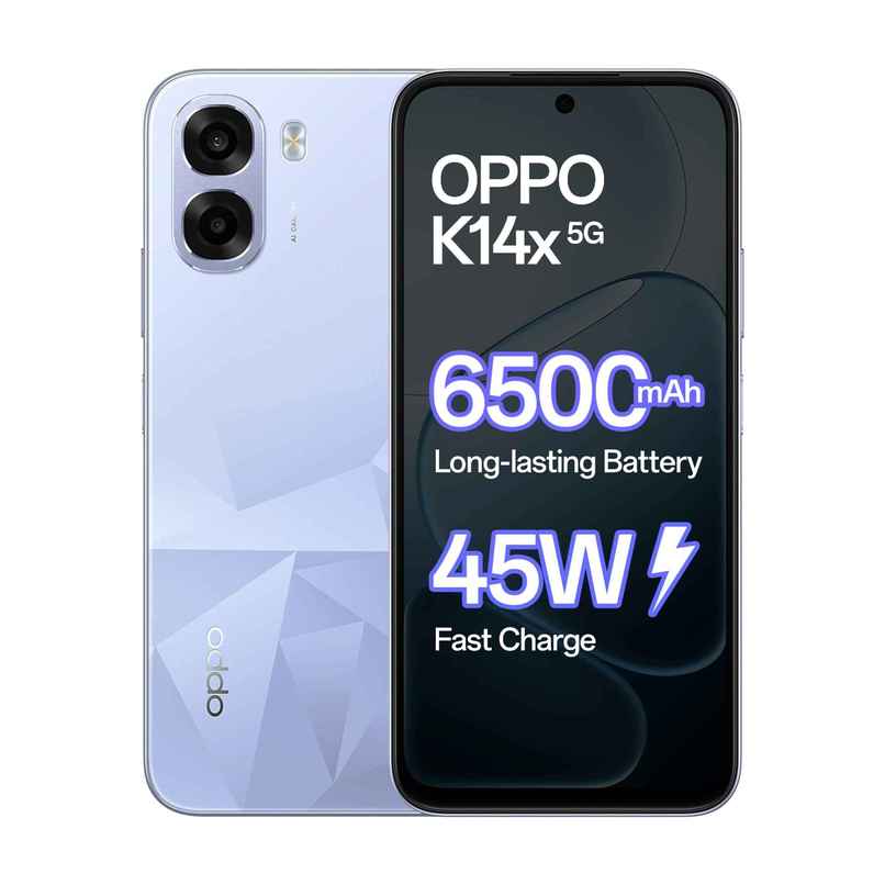 Oppo K14x 5G Smartphone | Icy Blue | 4GB RAM | 128GB Storage Oppo K14x 5G Smartphone | Icy Blue | 4GB RAM | 128GB Storage