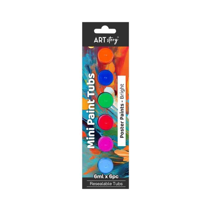 Itsy Bitsy Mini Paint Tubs Poster Paint Bright 6 ml x 6 shades LB