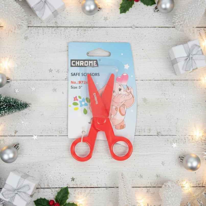 Chrome Kids Safe Scissors (Size -5") Assorted Color Chrome Kids Safe Scissors (Size -5") Assorted Color