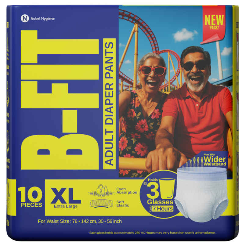 B-FIT Adult Diaper Pant | Regular Type | XL | 30 - 56 inch B-FIT Adult Diaper Pant | Regular Type | XL | 30 - 56 inch