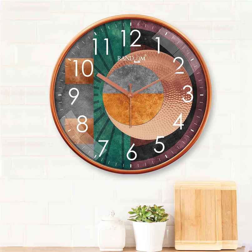 CasaCraft Pepperfry Wall Clock 12 Inch Multicolour Plastic Classic & Modern TikTok for Decor Home