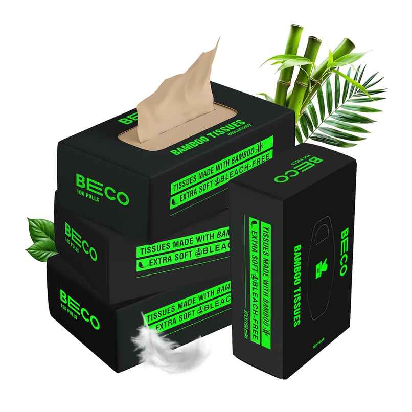 Beco Facial Tissue Box, 200 Pulls Each, Pack of 4