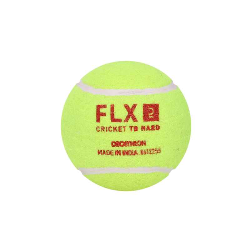 Decathlon | FLX Adult Hard Tennis Cricket Ball - Lime Green