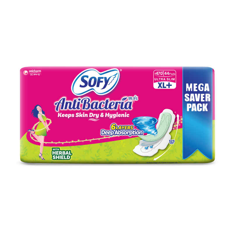 Sofy AntiBacteria XXL Sanitary Pads |6 Layer Deep Absorption Sofy AntiBacteria XXL Sanitary Pads |6 Layer Deep Absorption