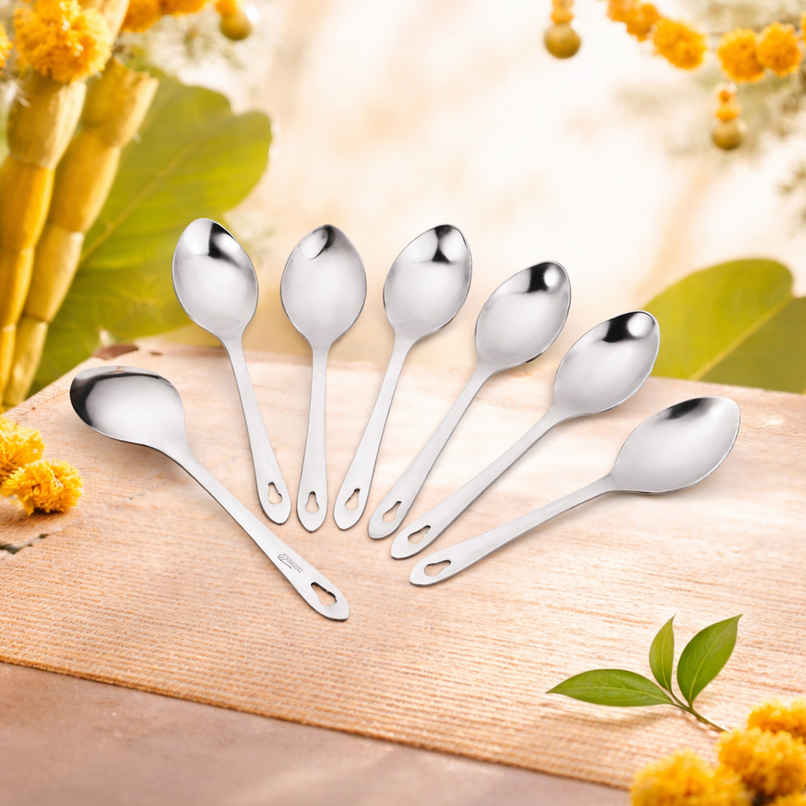 Everest Stainless Steel Tea Small Spoon Set of 6 Pcs