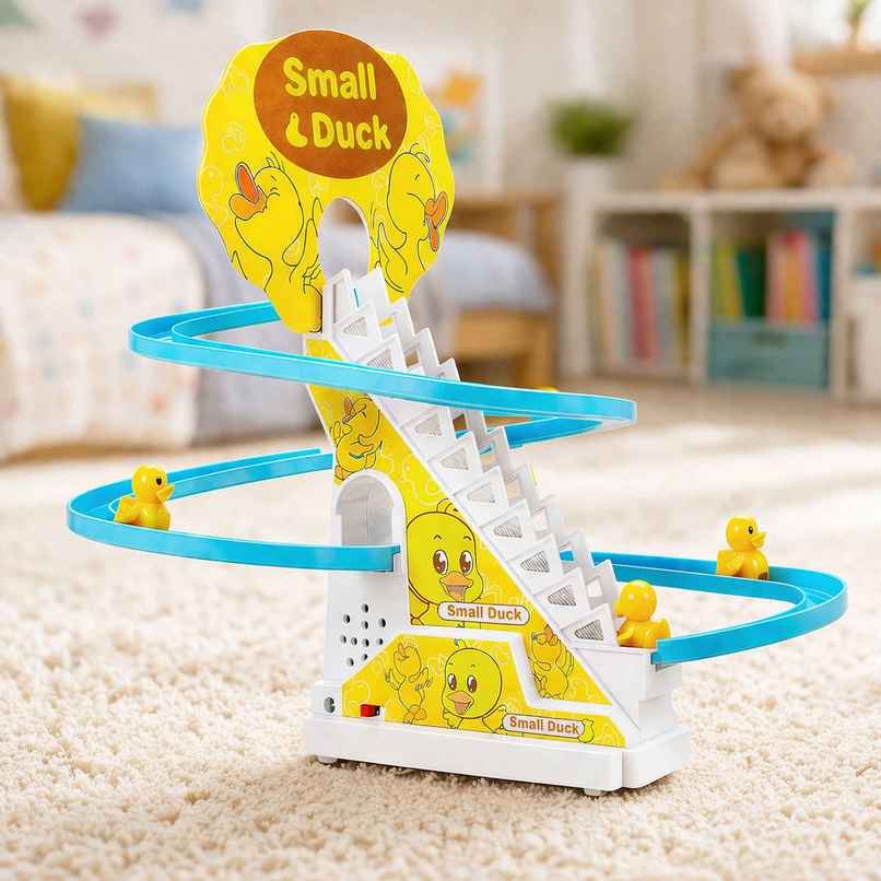 Toyshine 3 Duck Slide Toy Set, Funny Automatic Stair Climbing Ducklings Cartoon Race Track Set Toyshine 3 Duck Slide Toy Set, Funny Automatic Stair Climbing Ducklings Cartoon Race Track Set