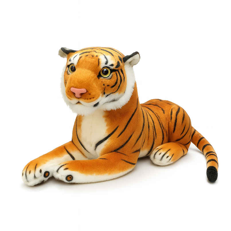 Spanker Tiger Soft Toy Realistic Tiger Plush for Kids & Decor - 32 cm
